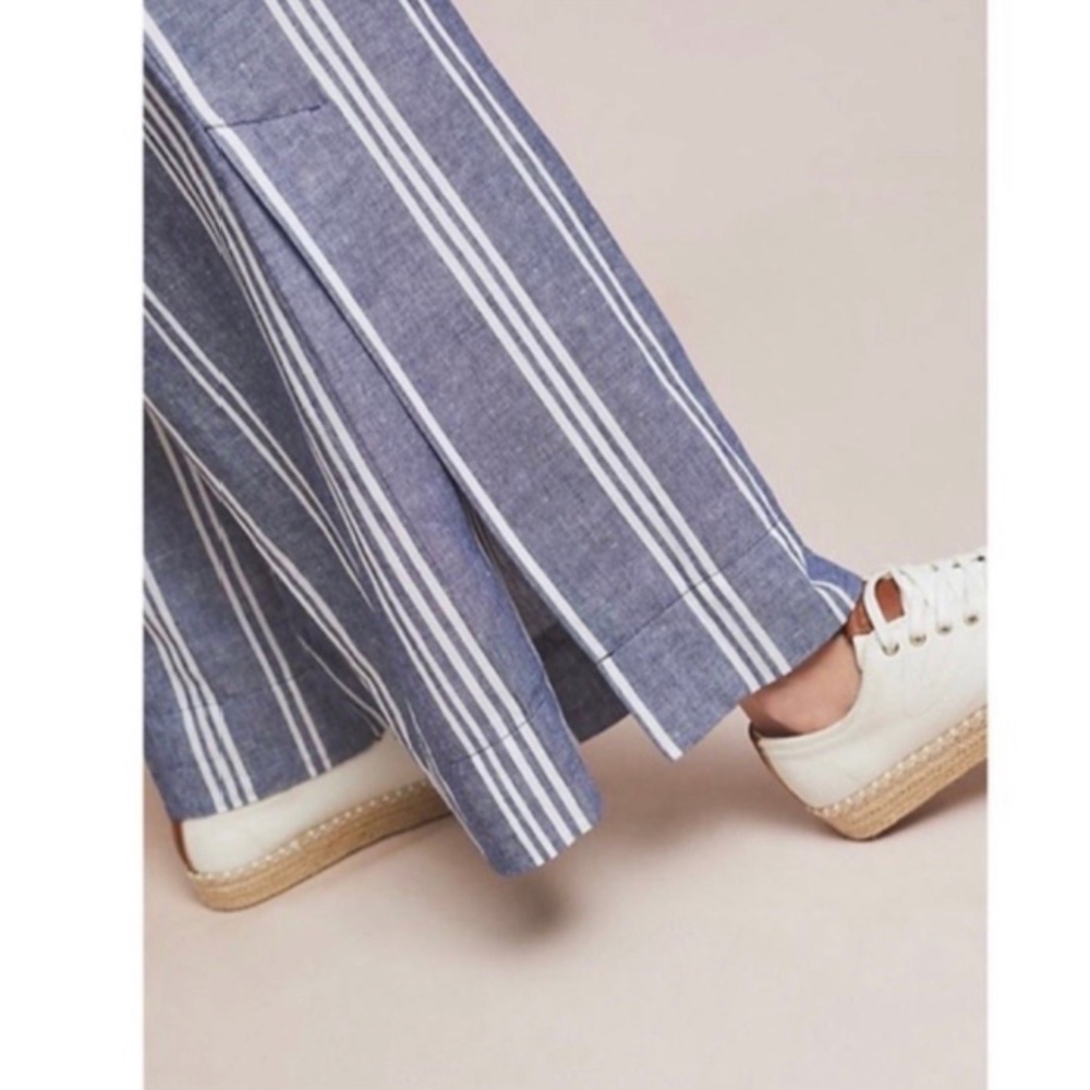 NWT Size 8 Anthropologie Striped Wide Leg Pants - Picture 5 of 13